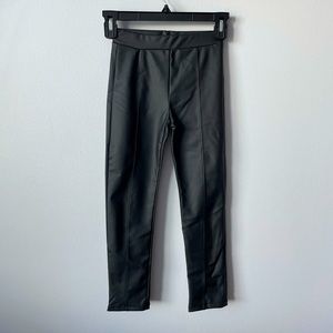Zara Girls Faux Leather Leggings Size 9
